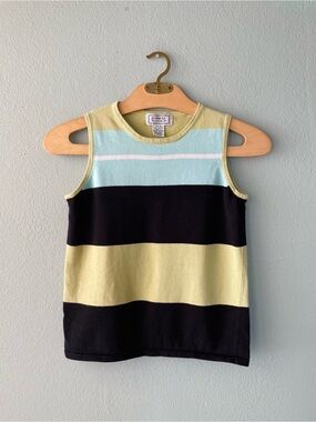 🌻5/$15🌻 Jennifer Moore | 90s Striped Colorblock Tank Top
